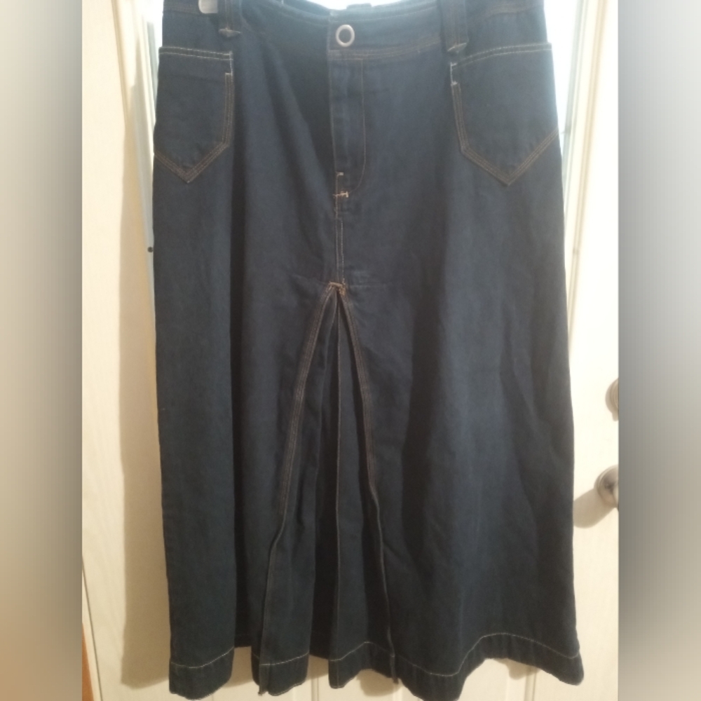 Metrostyle Jean Skirt(Denim)